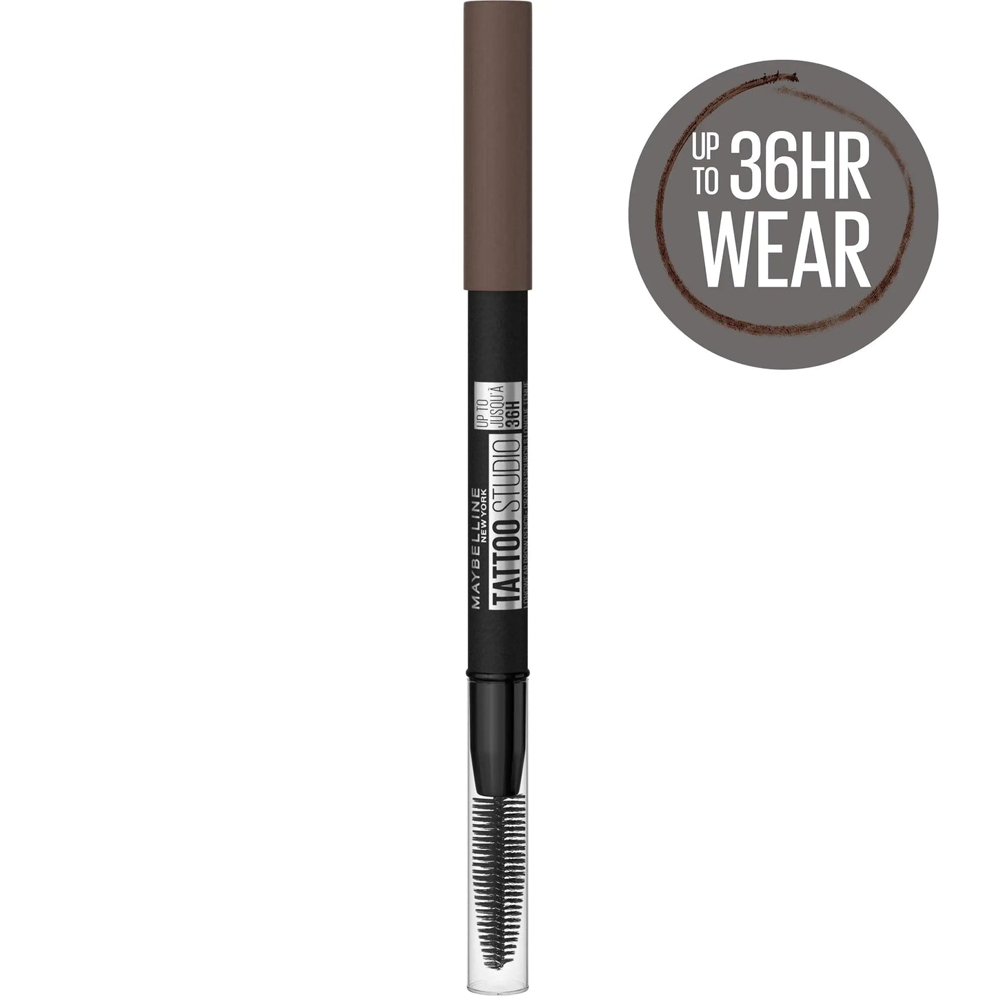 Maybelline TattooStudio Waterproof Eyebrow Pencil, Sharpenable, Longwear, Long Lasting Eyebrow Pencil, Defined Brows, Pigment Brow Pencil, Deep Brown, 1 Count 260 DEEP BROWN 1 Count (Pack of 1)