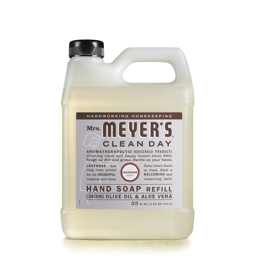 Mrs. Meyer's 651318EA Clean Day Liquid Hand Soap Refill, Lavender, 33 oz 33 Fl Oz (Pack of 1)